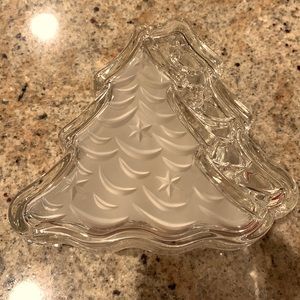 CHRISTMAS Mikasa Candy Dish - Tannenbaum Double Tree Box 5 1/2”
